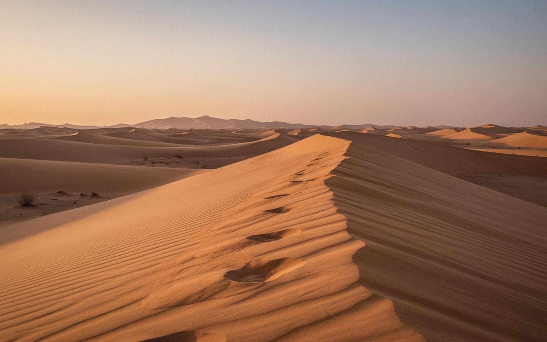 UAE desert landscape at golden hour